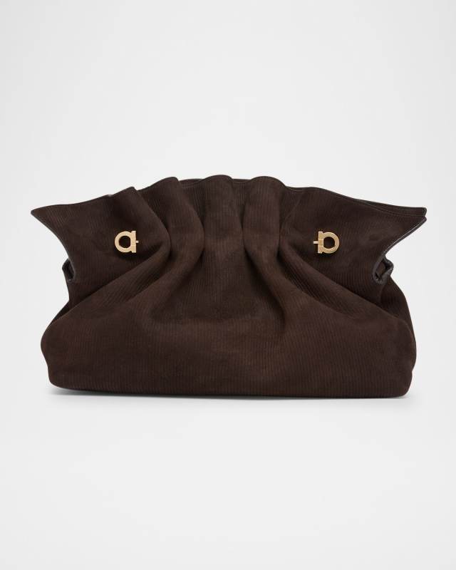 Dumpling Suede Corduroy Shoulder Bag